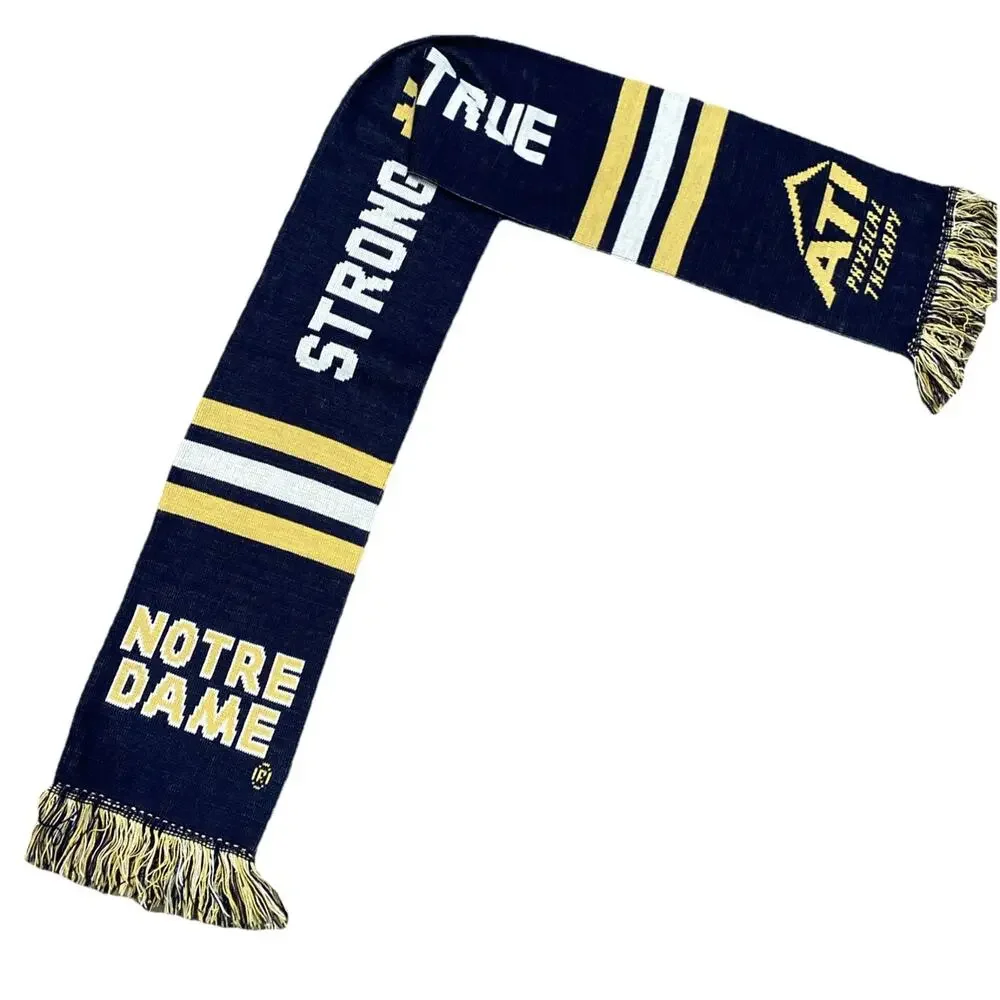 Notre Dame Strong True Irish Logo Acrylic Scarf 54 Inches Long‎ 7 Wide Fast Ship